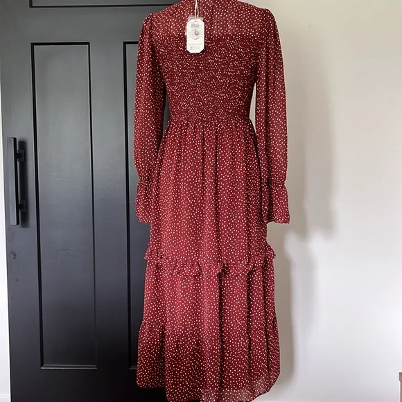 Love Riche ~ Smocked Polka Dot Maxi - Picture 8 of 15